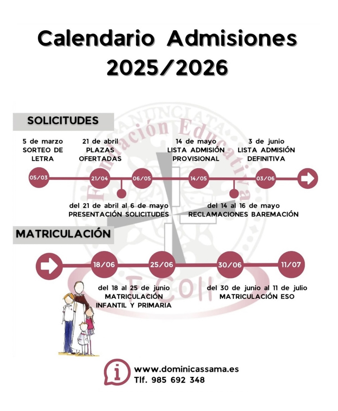 Imagen de CALENDARIO DE ADMISIONES